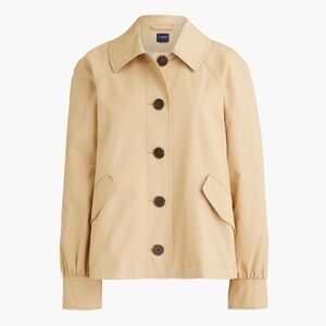 NWT J.Crew | Short Utility Trench Jacket Cropped in British Khaki Size PS
